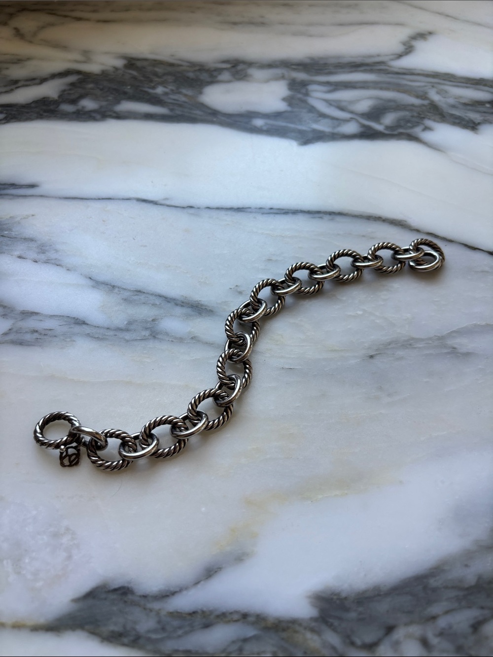 Rope Link Silver Chain Bracelet
